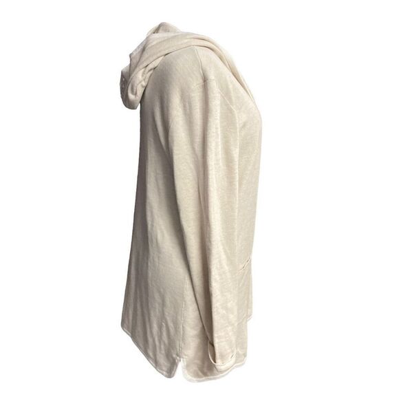 TAHARI Cardigan Ivory/Cream Hooded Long Sleeves Size XL - Picture 8 of 11